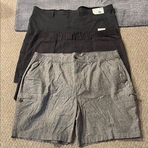 THREE SHORT BUNDLE - NWT - Grey and black shorts size 44